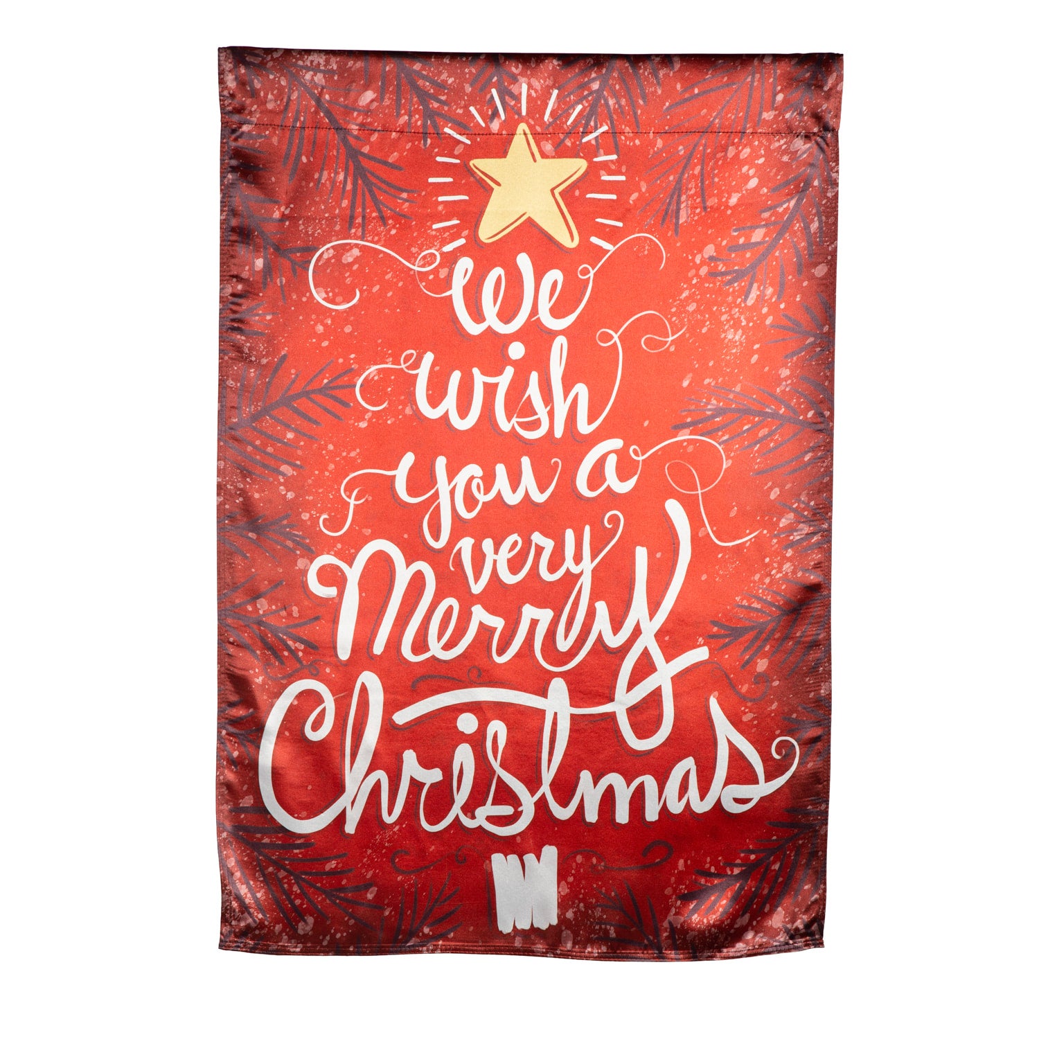 We Wish You A Merry Christmas Lustre Reversible House Flag Pittman S