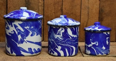 Blue Splatterware Canister Set Of Pittman S Country Market