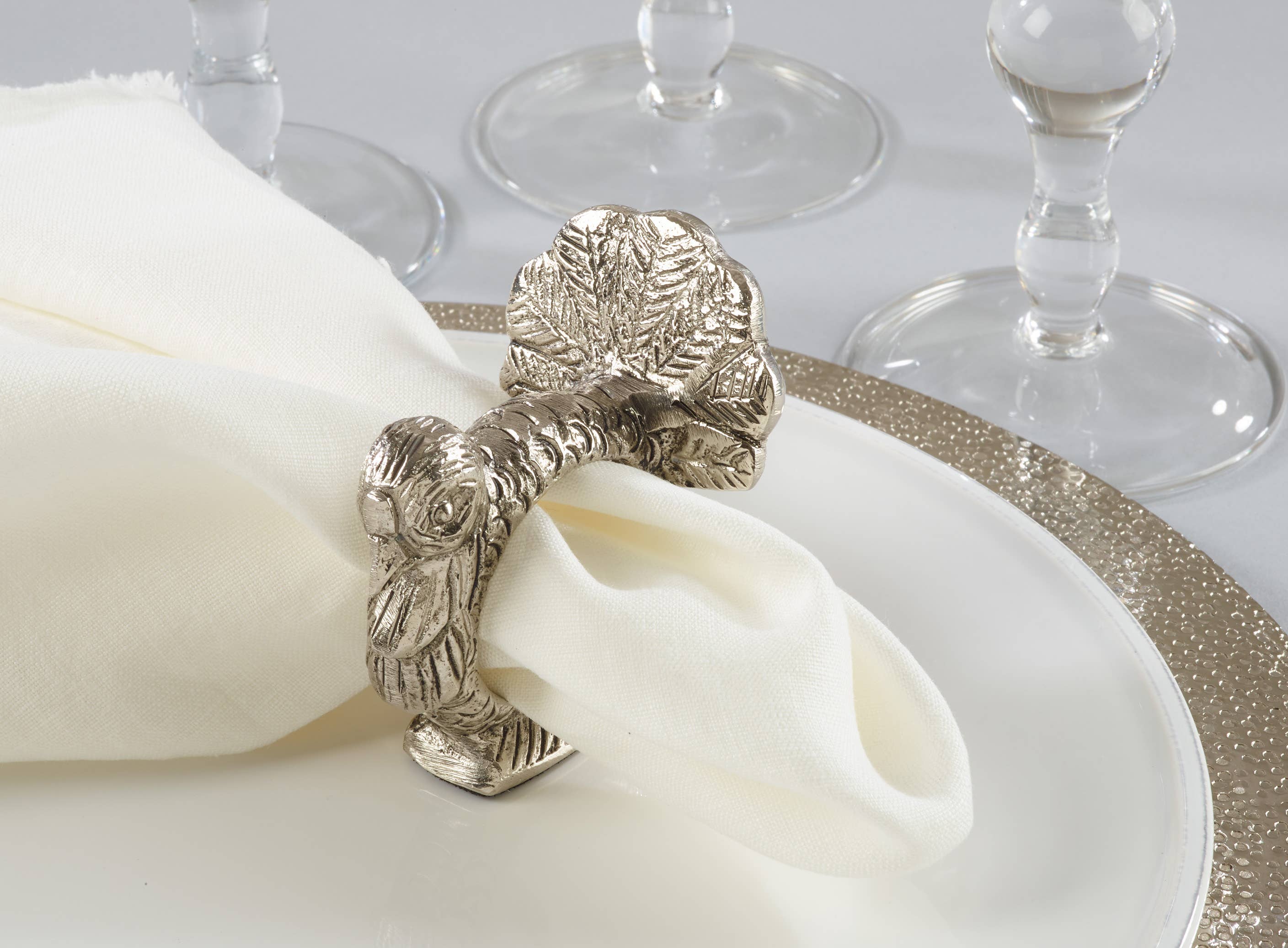 Saro Lifestyle Turkey Napkin Ring - Thumbnail 3